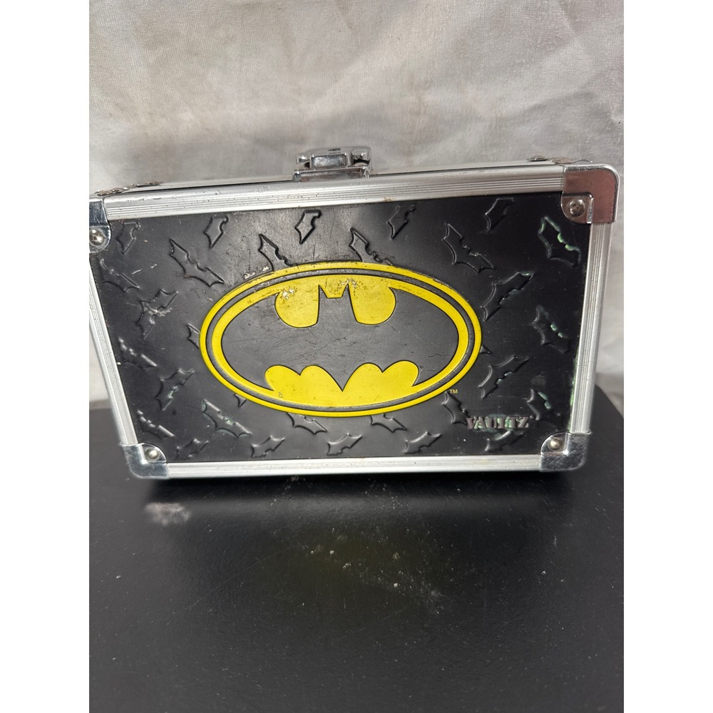 Vaultz Batman Locking Storage Box Black Yellow Bat Signal Collectible Case Case